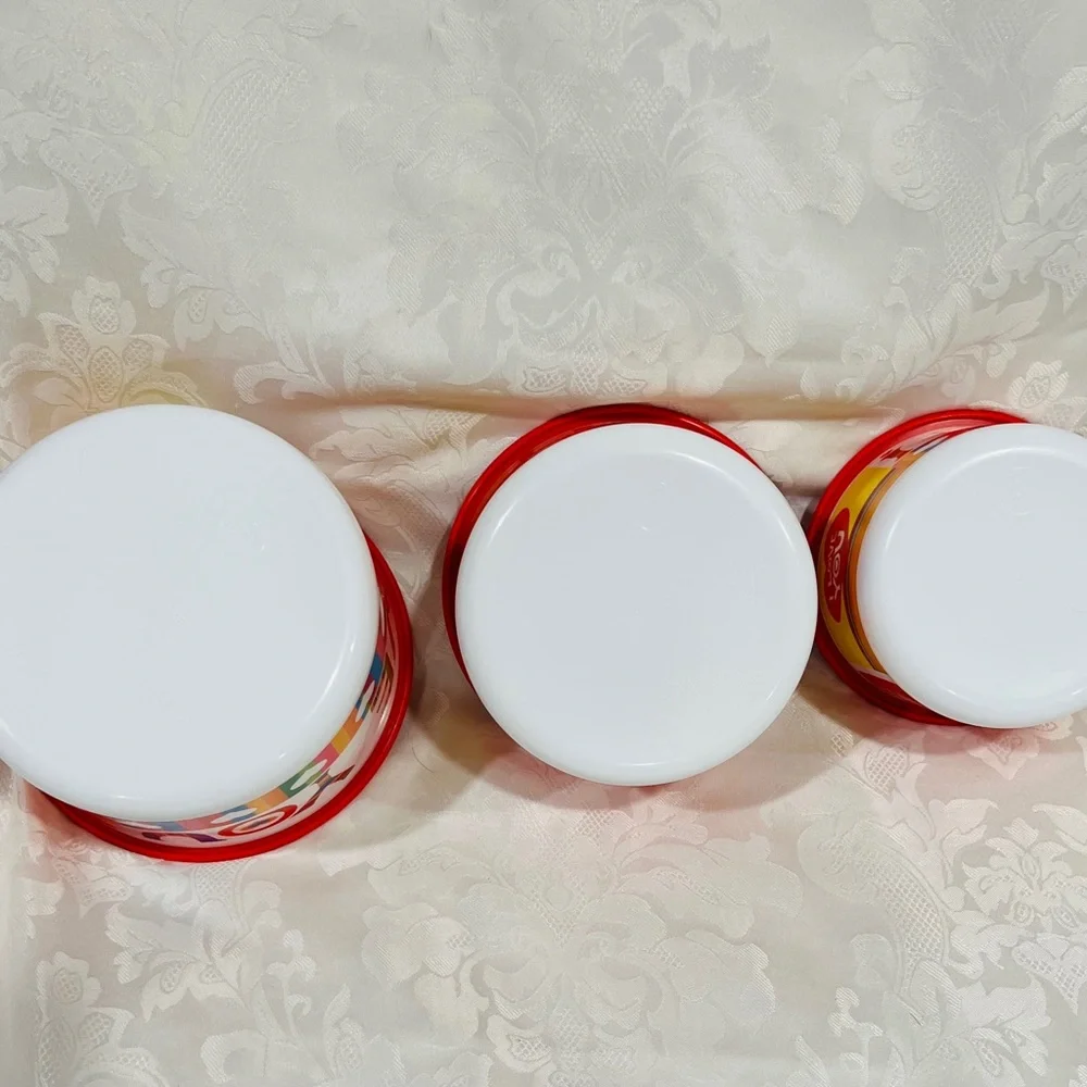 NEW Tupperware I Love You Colorful Stacking Canisters 3 piece set  (LAST one)